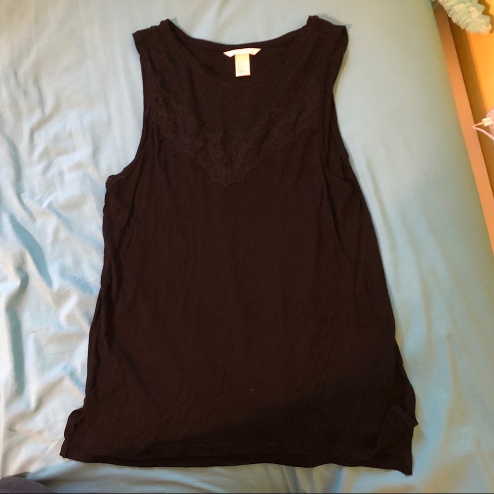 Black lacy H&M tank medium